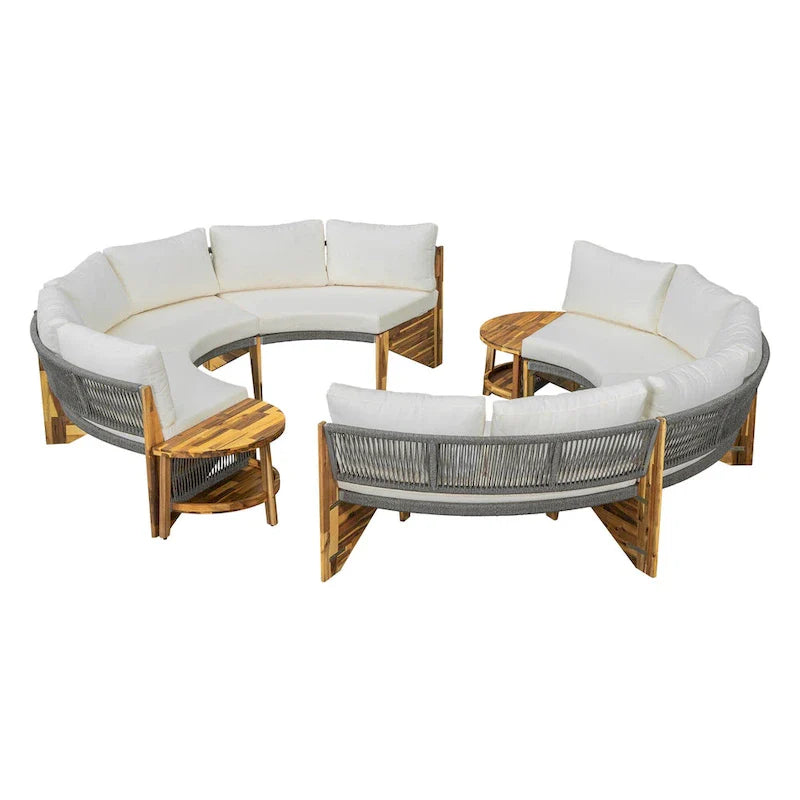 6-Person Outdoor Seating Group with Cushions & 1Coffee Table – Image 20