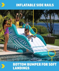 Alternative view of WOW Sports Wiggler Glissière d'arrosage Gonflable avec Bosse Centrale – Fixation de Tuyau d'arrosage – Jeu d'eau dans Le Jardin – Enfants et Adultes