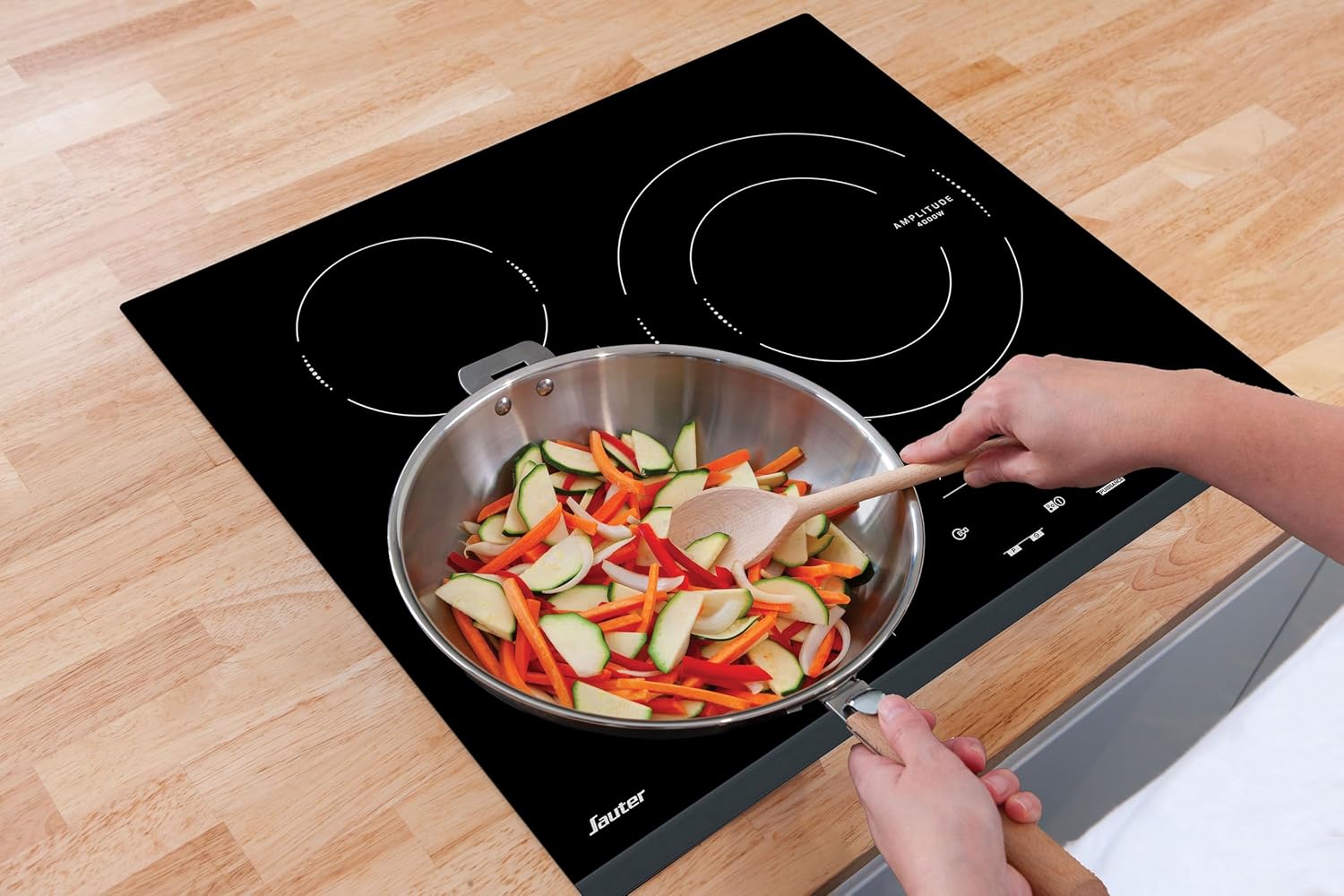 Sauter - SPI4362B - Plaque Induction - Table de Cuisson Encastrable - Noir - 3 Foyers - 7200W - Dimensions Encastrement : 56x49cm - Fonction EasyCook - Fabriqué en France – Image 2
