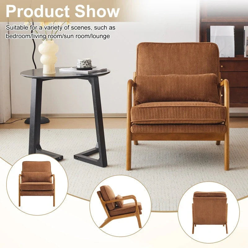 Mid Century Modern Upholstered Accent Chair – Image 22
