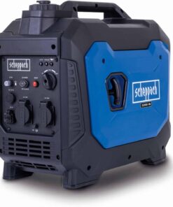 Scheppach Groupe électrogène inverter SG3500i – Moteur à essence 4 temps 230 V – 3500 W – 2x prises de courant alternatif 230 V~ - Raccordement 12 V – 2x raccordements USB 2,1 A