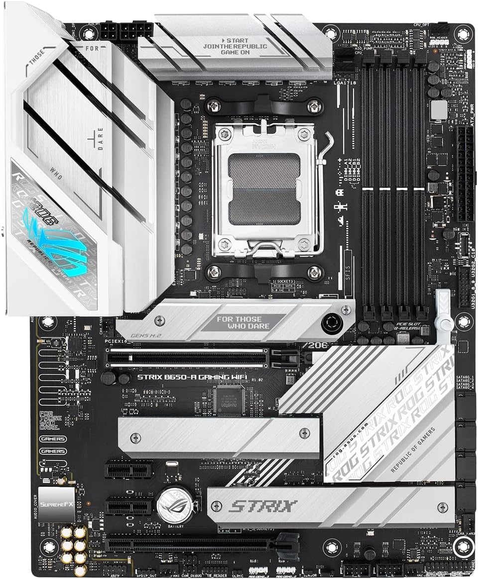ROG Strix B650-A Gaming WiFi – Carte mère Gaming AMD Ryzen AM5 ATX (12+2 Phases d'alimentation, DDR5, 3 x M.2, PCIe 4.0, 2.5G LAN, WiFi 6E, USB 3.2 Gen 2x2 Type-C Port, Aura Sync RGB) – Image 6