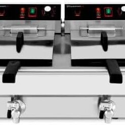 Alternative view of Friteuse Professionnelle Inox 2 x 10L avec Robinet - Haute Capacité pour Frites et Beignets - Snack, Restaurant, Traiteur - Equipementpro