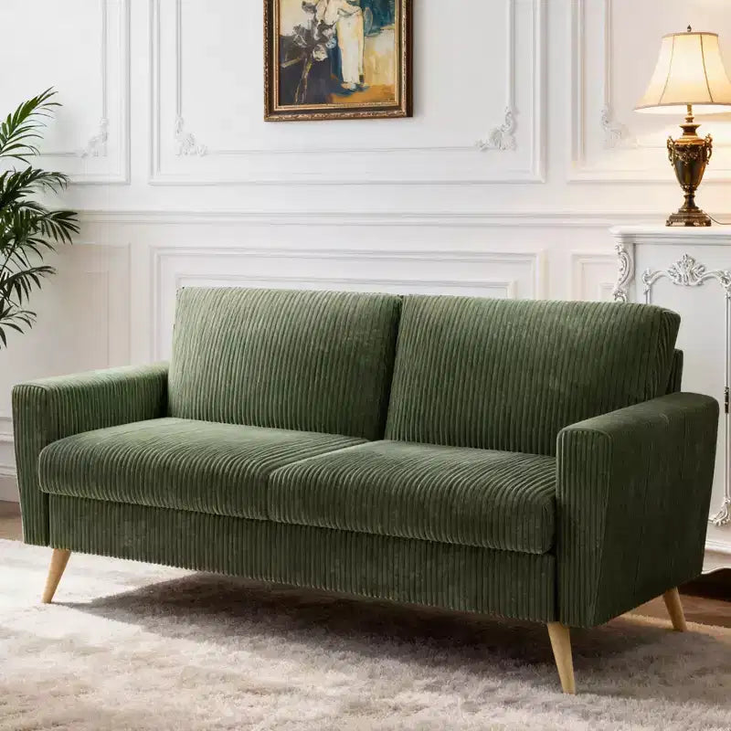 68 Loveseat Sofa Comfy Couch,Modern Loveseat Couches for Living Room/Bedroom,Comfy Sofa with Spring Cushion,Solid Wood,Tool-Free Assembly – Image 7