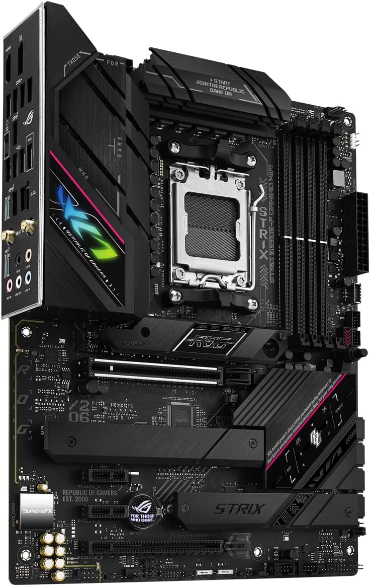 ROG STRIX B650E-F Gaming Wifi - Carte mère AMD Ryzen AM5 ATX (12 plus 2 phases d'alimentation, DDR5, 3 x M.2, PCIe 5.0, WiFi 6E, 2.5G LAN, USB 3.2 Gen 2x2 Type-C port, Aura Sync RGB) – Image 8
