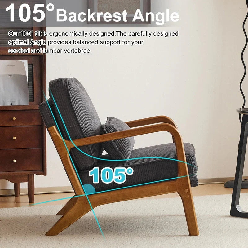Mid Century Modern Upholstered Accent Chair – Image 68