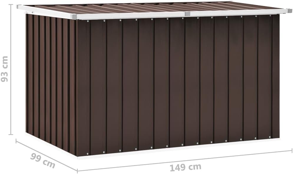 FIRBNUS Coffre de jardin Coffre de rangement extérieur banc extérieur coffre extérieur coffre extérieur grand coffre extérieur 149 x 99 x 93 cm acier galvanisé et plastique – Image 8