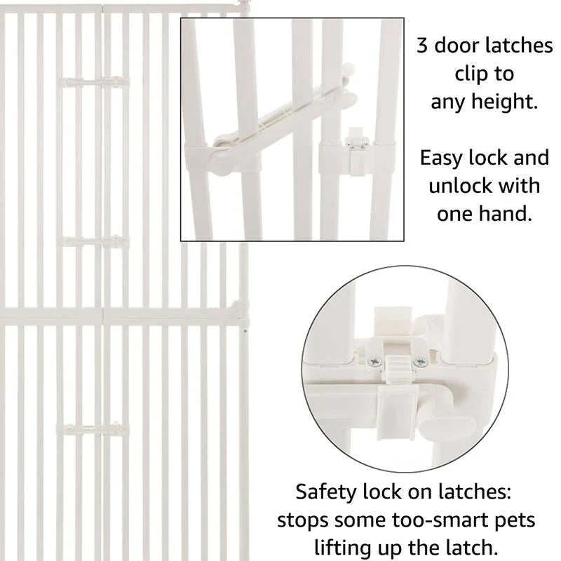 unipaws Extra Tall Cat Pet Gate 74 Inch High with Doors Locks – Image 6