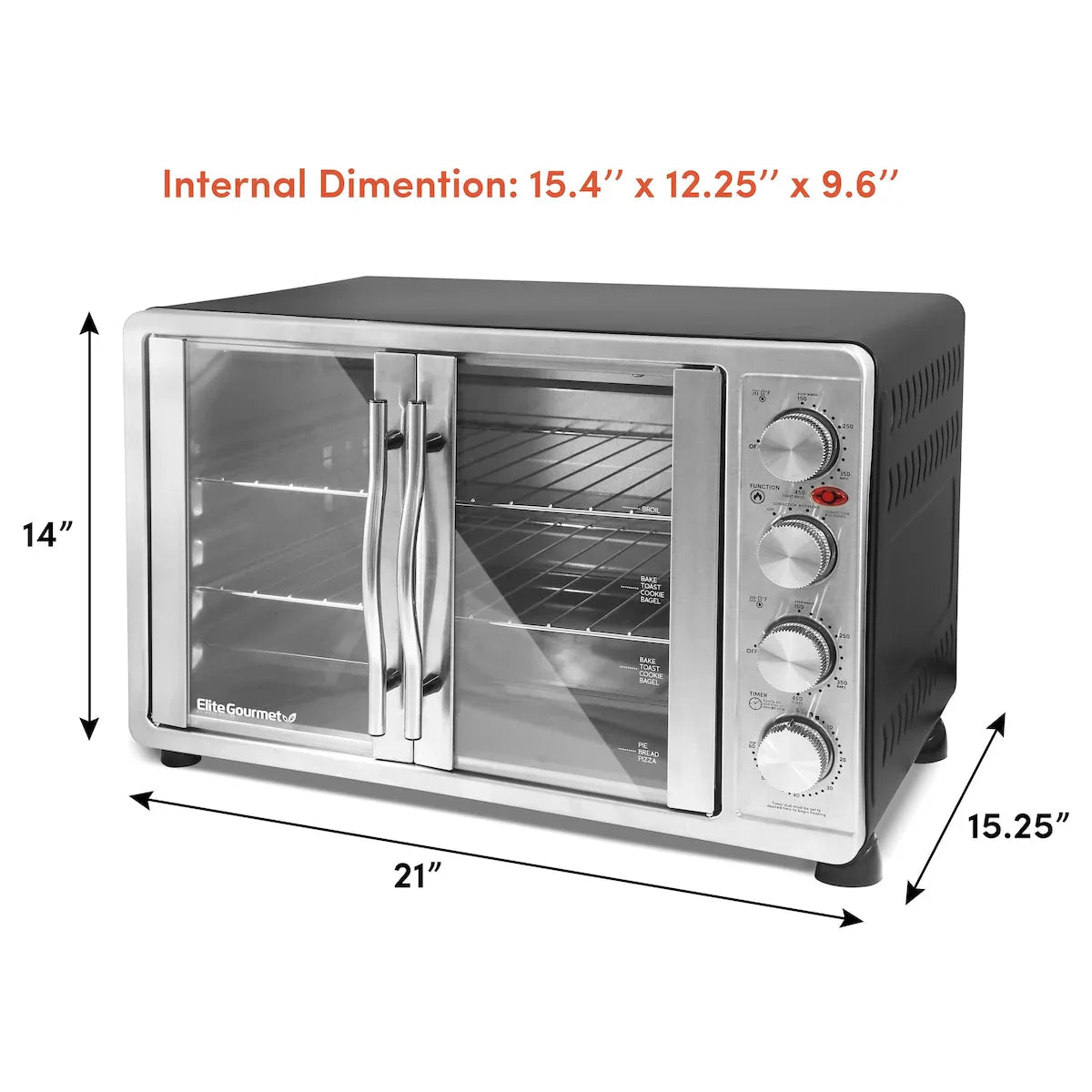 Elite Platinum Double Door Oven with Rotisserie and Convection – Image 2