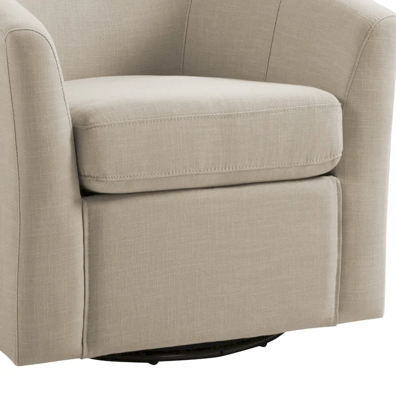 Set of 2 Modern Upholstered Swivel Barrel Chair Living Room Accent Chair – Image 22