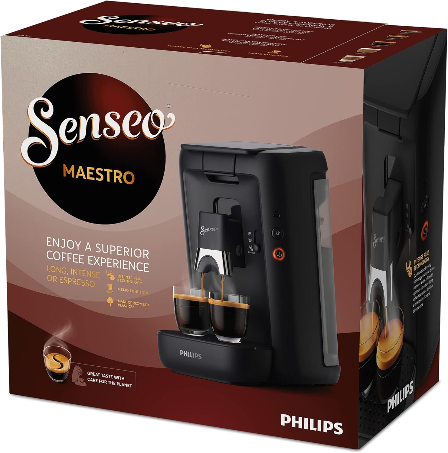 Senseo Maestro Machine à Café Dosettes avec Réservoir d'Eau de 1,2 Litre, Sélection l'Intensité du et Fonction Mémo, Produit Vert, Couleur: Noir, (CSA260/61) – Image 5