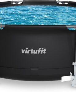 VirtuFit Piscine (Noir, Ø244 x 76 cm (INKL. Filterpumpe), Ronde)