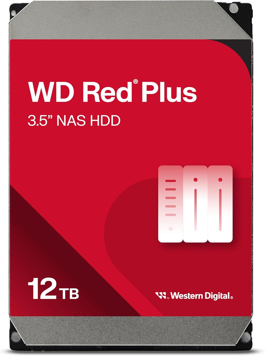 WD Red Plus 12TB NAS 3.5 Internal Hard Drive - 7200 RPM, SATA 6Gb/s, CMR, 256MB Cache