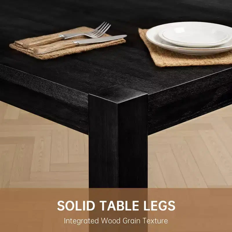 Modern Dining Set - 80 Table + 6 Cushioned Chairs, Solid Wood Frame, 400lbs Table Capacity, Easy Assembly – Image 19