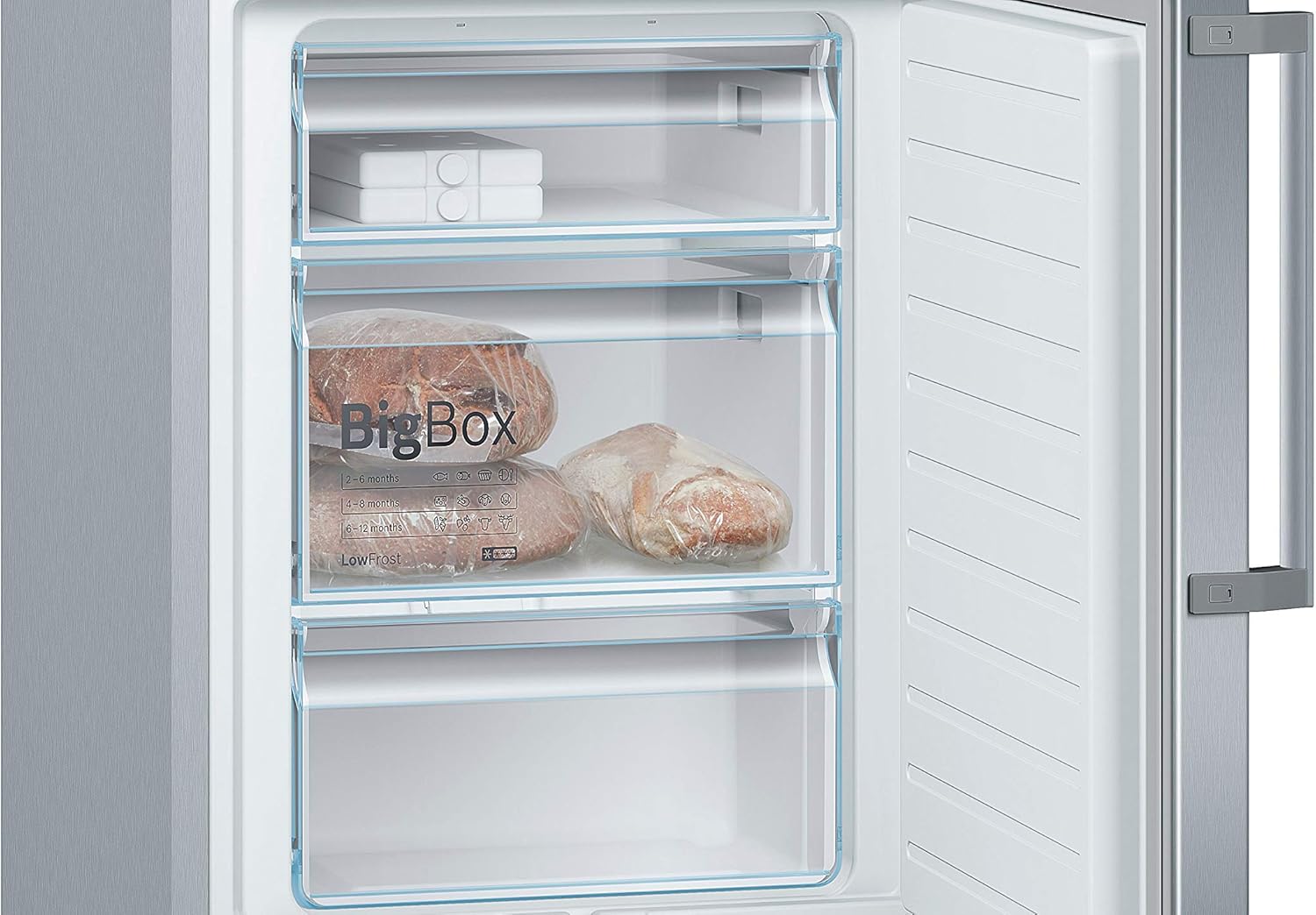 Bosch KGE398IBP - Série 6, Réfrigérateur combiné pose-libre, 201 x 60 cm, Inox anti trace de doigts – Image 3