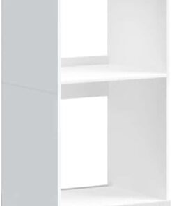vidaXL Armoires de Four 2 pcs Porto Blanc Bois d'ingénierie, unité de Four, Armoire de Four de Cuisine, unité de Base de Four