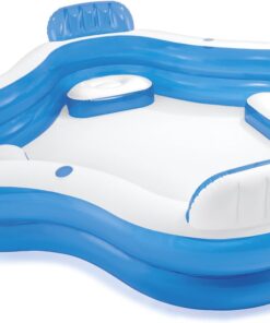 'Piscine Intex Swim Center Family Lounge avec 4 sièges 229 x 229 x 66 cm, bleu foncé