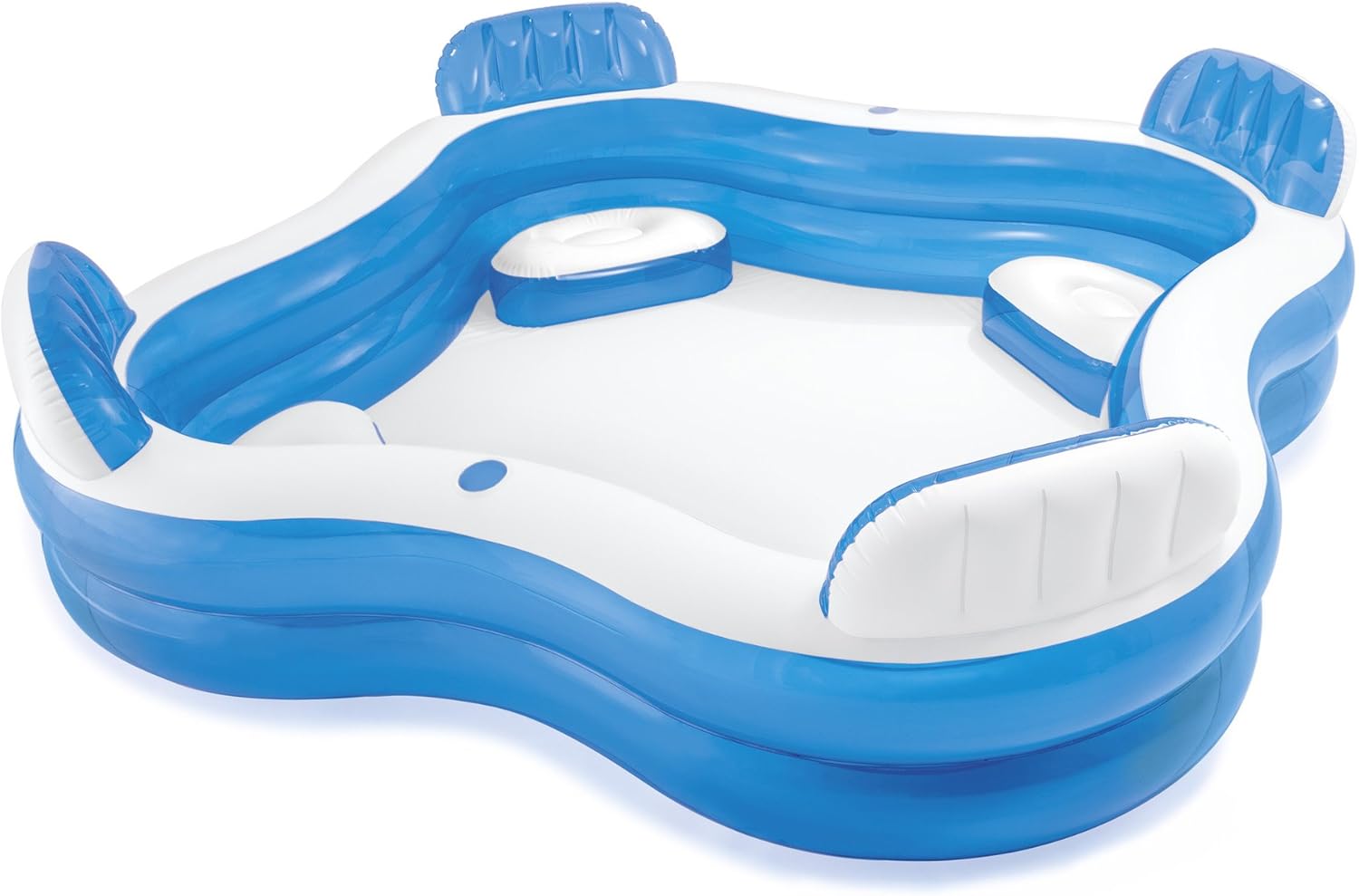 'Piscine Intex Swim Center Family Lounge avec 4 sièges 229 x 229 x 66 cm, bleu foncé