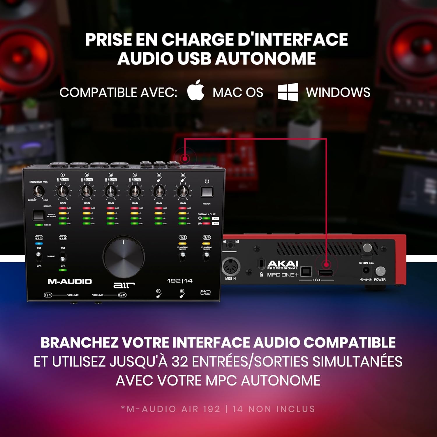 Akai Professional MPC One+ Standalone Drum Machine, Beat Maker et Contrôleur MIDI avec WiFi, Bluetooth, Pads de Batterie, Plug-ins de Synthèse, Écran Tactile et Intégration Native Instruments – Image 5