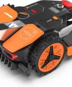 WORX LANDROID Vision WR205E, Robot Tondeuse sans Fil périphérique 500 m² Surf.Max 600 m², Installation en 30 Min, Caméra 4K + IA Adaptative, évite Tous Les Obstacles, Coupe des Bordures, Multizone