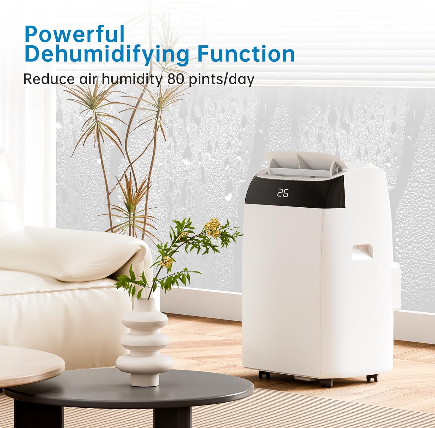 Garvee Climatiseur Mobile 12000 BTU, 4 En 1 Avec Mode Nuit, Timer 24H - Refroidit Jusqu'à 50 M² - Pour Bureau, Chambre, Camping-Car - Énergie a, Silencieux – Image 3