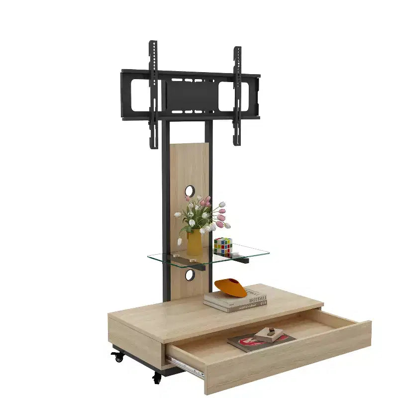 TV Stand for 32-75 TVs, Adjustable Height Mobile TV Cart with Drawer and Wheels for Living Room, Bedroom, Offices -ModernLuxe – Image 30