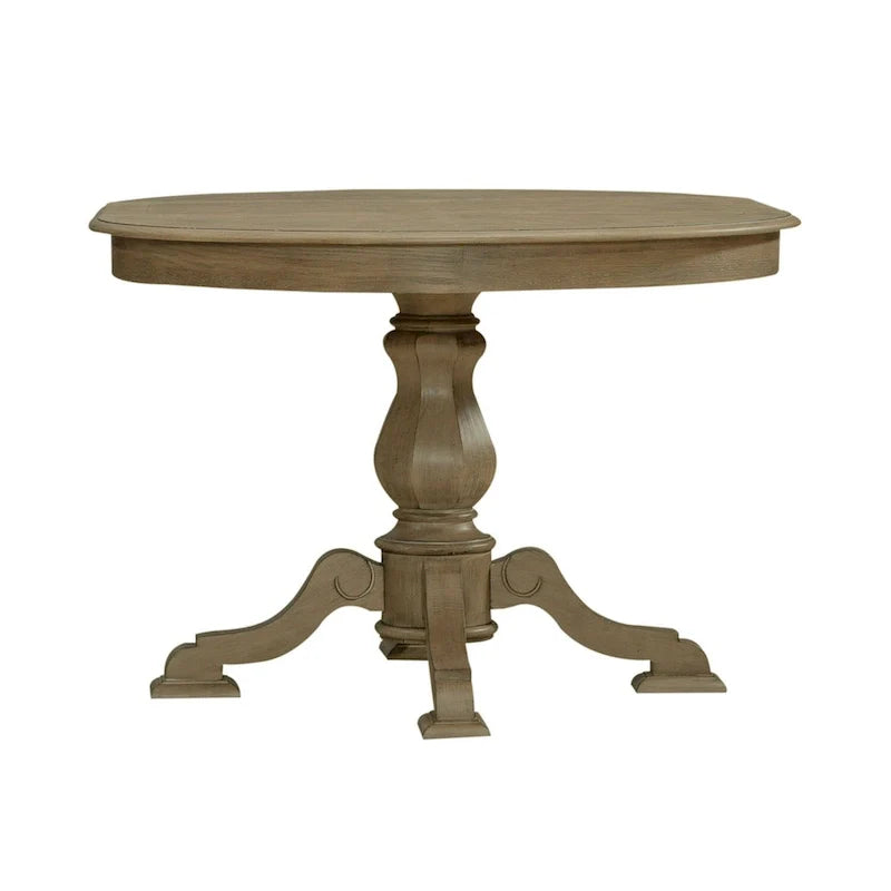 Magnolia Manor Round Pedestal Dining Table with Expandable Leaves - 2 Finishes – Image 20