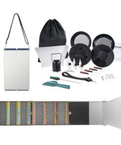 Alternative view of VEVOR Kit d'Orpaillage Portable 23 Pièces Rampe d'Orpaillage 127 cm en Aluminium Résistant avec Bâtée Tamis Pipettes Pelle et Sac de Transport Sluice pour Mineur Prospecteur d’Or Jardin Rivières