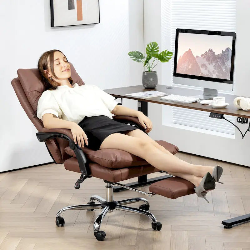 Vinsetto Microfibre Vibration Heated Reclining Massage Office Chair – Image 20