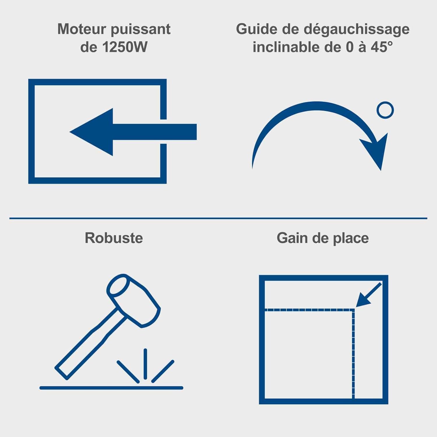 Scheppach Raboteuse & Dégauchisseuse compacte HMS850 | Puissance 1250W | 2 fers en acier rapide | Largeur de rabotage 204mm | Hauteur de passage 120mm | Régime de l'arbre 8500-1min – Image 4