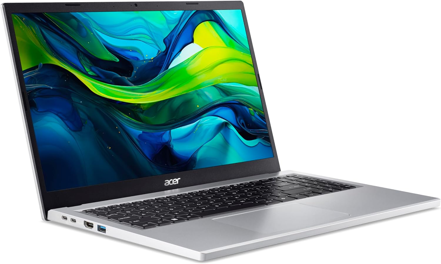 Acer Aspire Go 15 AG15-32P-37MG, Ordinateur Portable 15,6'' Full HD LCD (Core 3-N355, RAM 8 Go, SSD 512 Go,Graphics, Windows 11 Home), Argent, Clavier Français AZERTY – Image 6