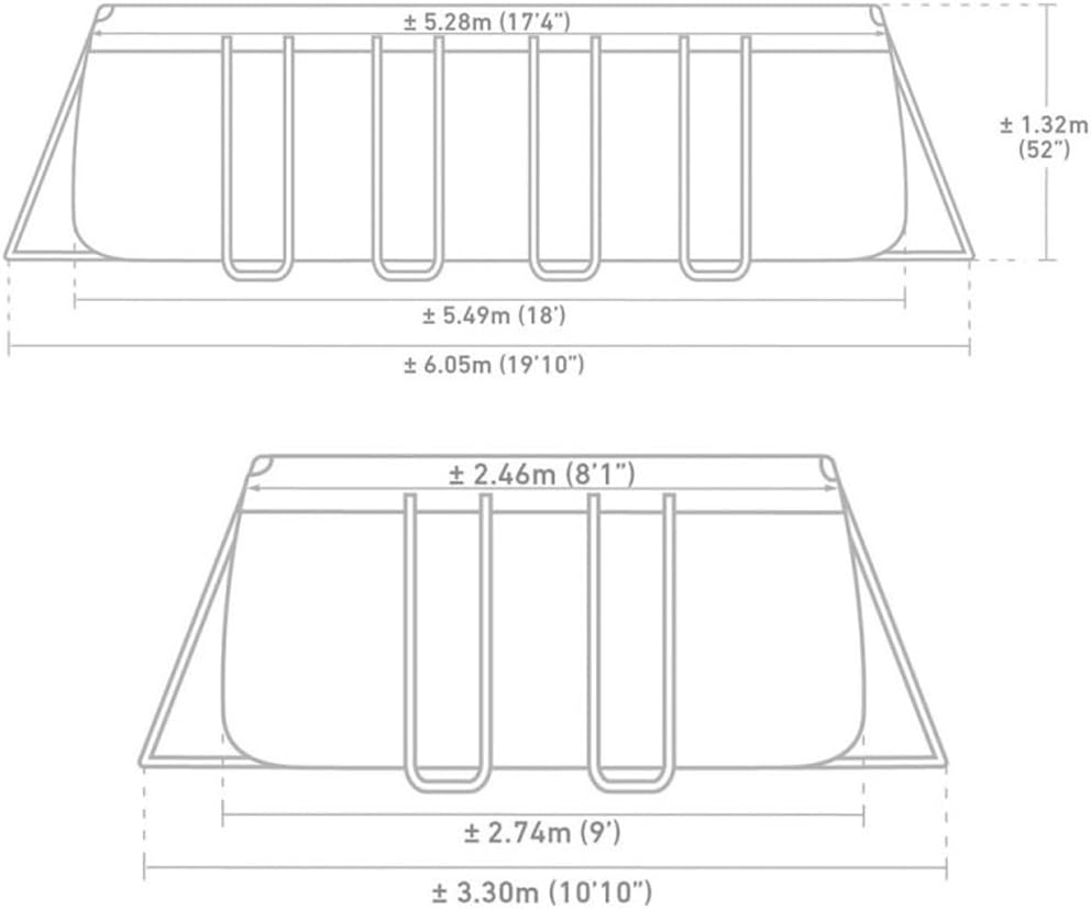 Intex kit Piscine Ultra XTR rectangulaire Tubulaire (l) 5,49 x (l) 2,74 x (h) 1,32m – Image 8
