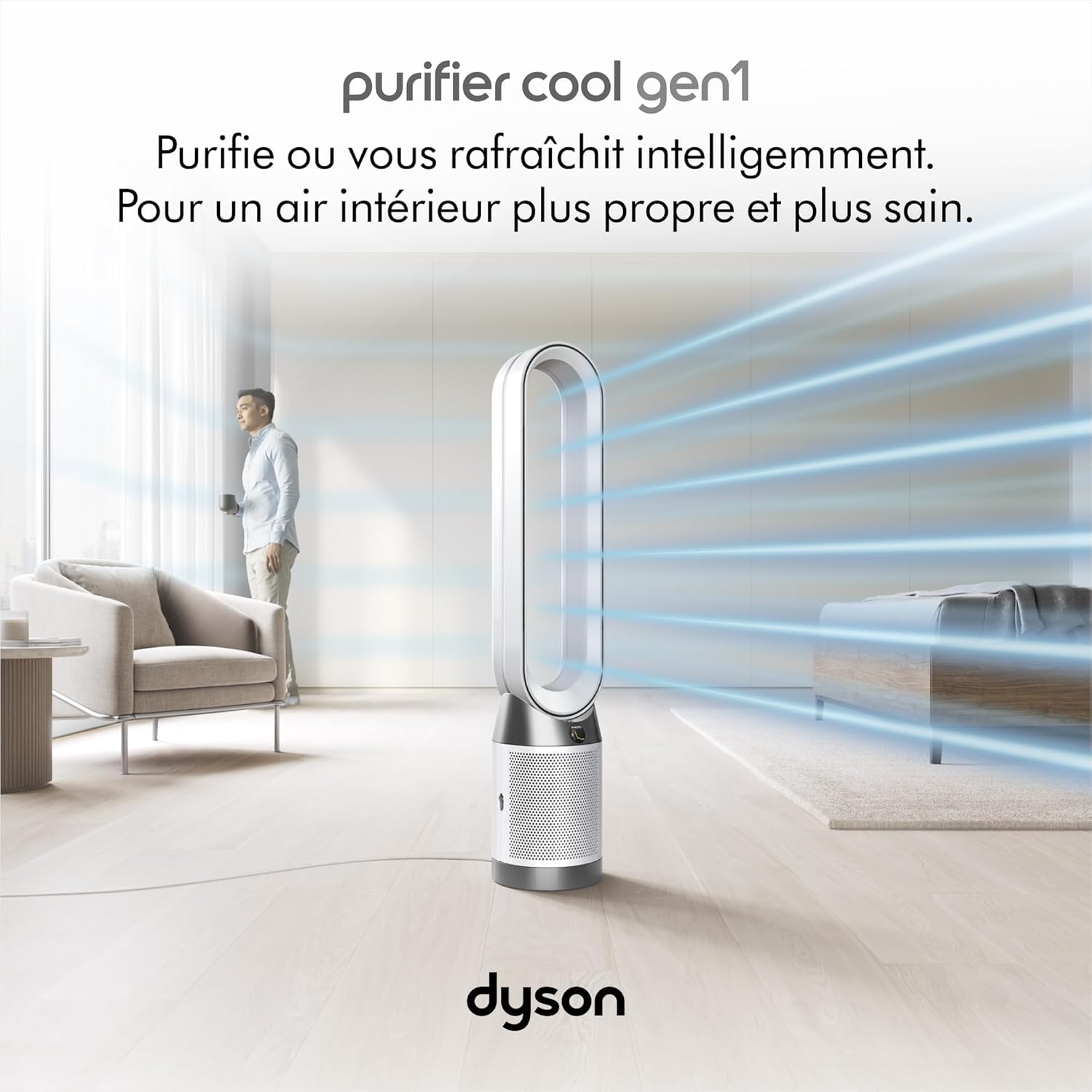 Dyson Purifier Cool Gen1 Purificateur d’air et ventilateur TP10 – purification puissante, flux d’air rafraîchissant (Blanc) – Image 2