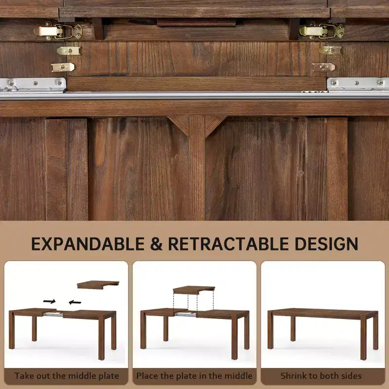 Modern Dining Set - 80 Table + 6 Cushioned Chairs, Solid Wood Frame, 400lbs Table Capacity, Easy Assembly – Image 45