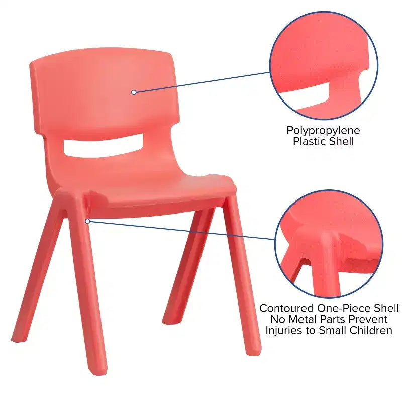 Flash Furniture 10 Pack Plastic Stackable School Chair with 13.25 Seat Height – Image 24