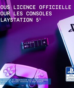 Alternative view of WD_BLACK SN850P 2 To PS5 SSD, Disque SSD interne, Lecture jusqu'à 7300 Mo/s, M.2 2280 PCIe NVMe, Carte d'extension PS5, Officielle pour et PS5 Consoles, avec dissipateur Thermique, Noir