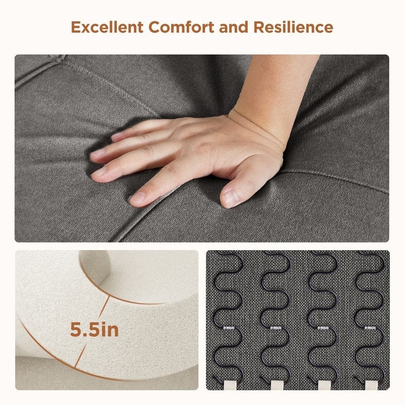 3-in-1 Adjustable Sleeper Sofa Bed, Pull Out Chair Sofa, Convertible Folding Bed for Living Room – Image 71
