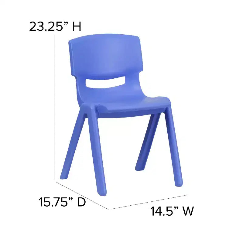 Flash Furniture 10 Pack Plastic Stackable School Chair with 13.25 Seat Height – Image 7