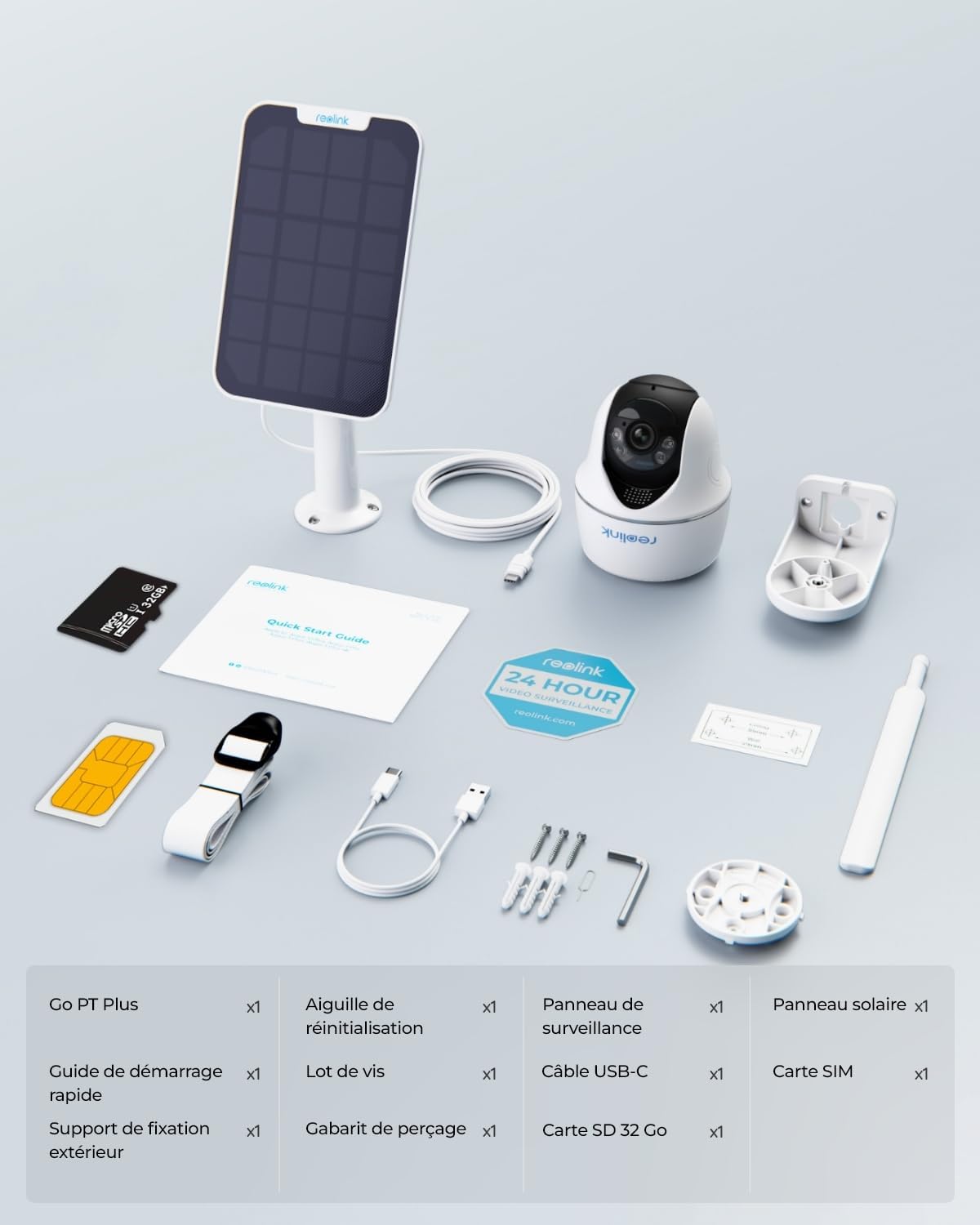 Reolink 3G/4G LTE Camera Surveillance Extérieure avec Carte SIM+microSD 32Go, 5MP Caméra Solaire PT, Détection Intelligente, Vision Nocturne Couleur, Audio Bidirectionnel, Go PT Plus+Panneau Solaire – Image 7