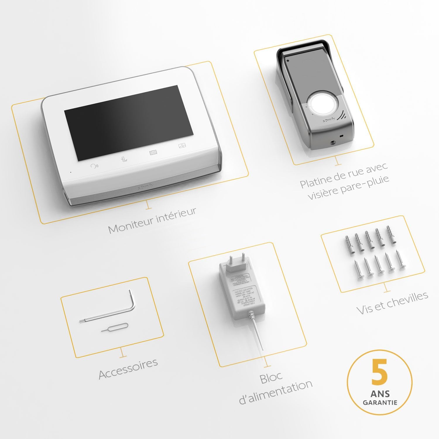somfy 1871229 – Visiophone V350 Connect | Interphone connecté | Ecran 7 pouces | Vision nocturne | Gestion des visites à distance via l’app Protect | Contrôle jusqu’à 5 équipements motorisés RTS – Image 10