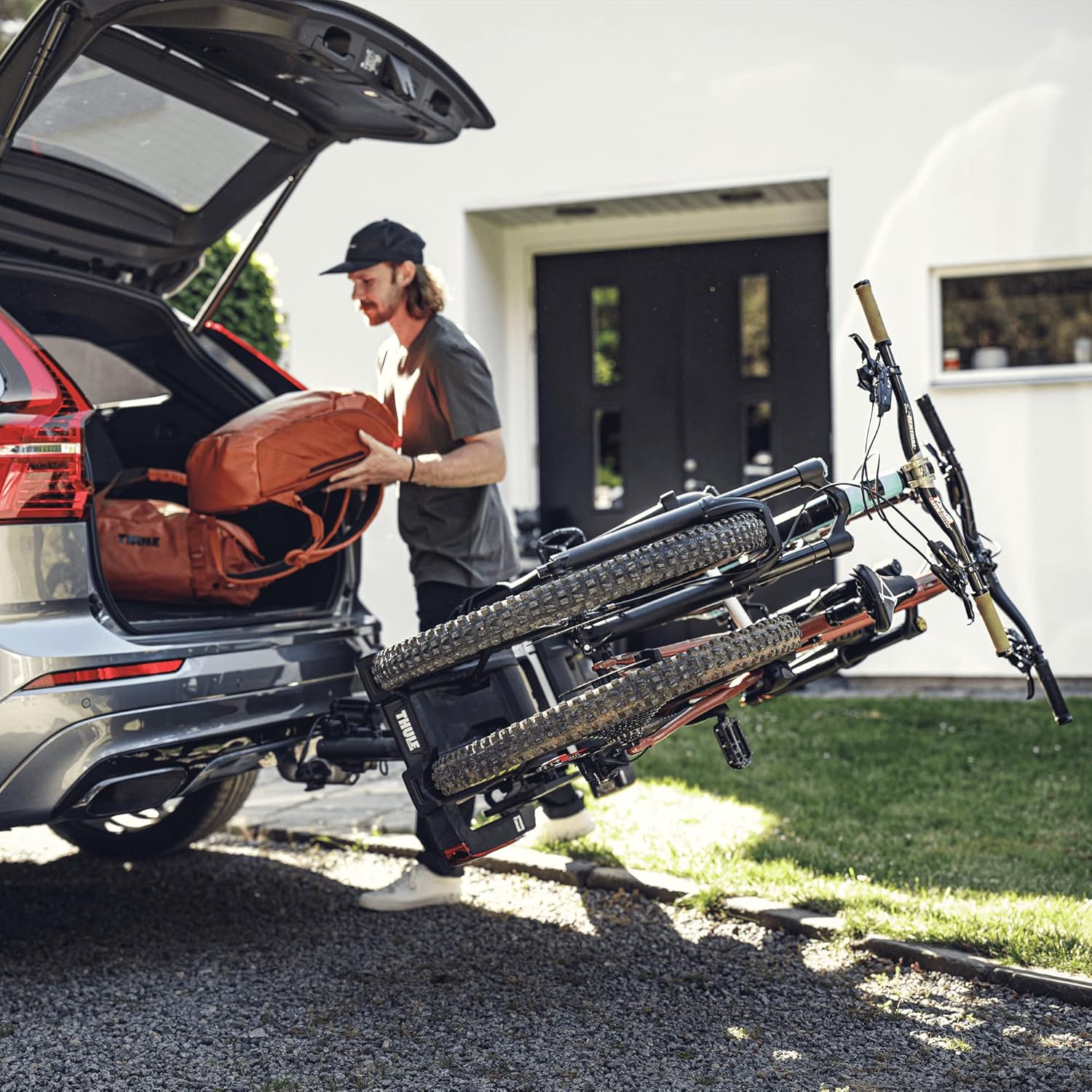 Thule EasyFold XT Porte-Vélos, Porte-Vélos sur Attelage Black/Aluminum 2 Bikes – Image 10