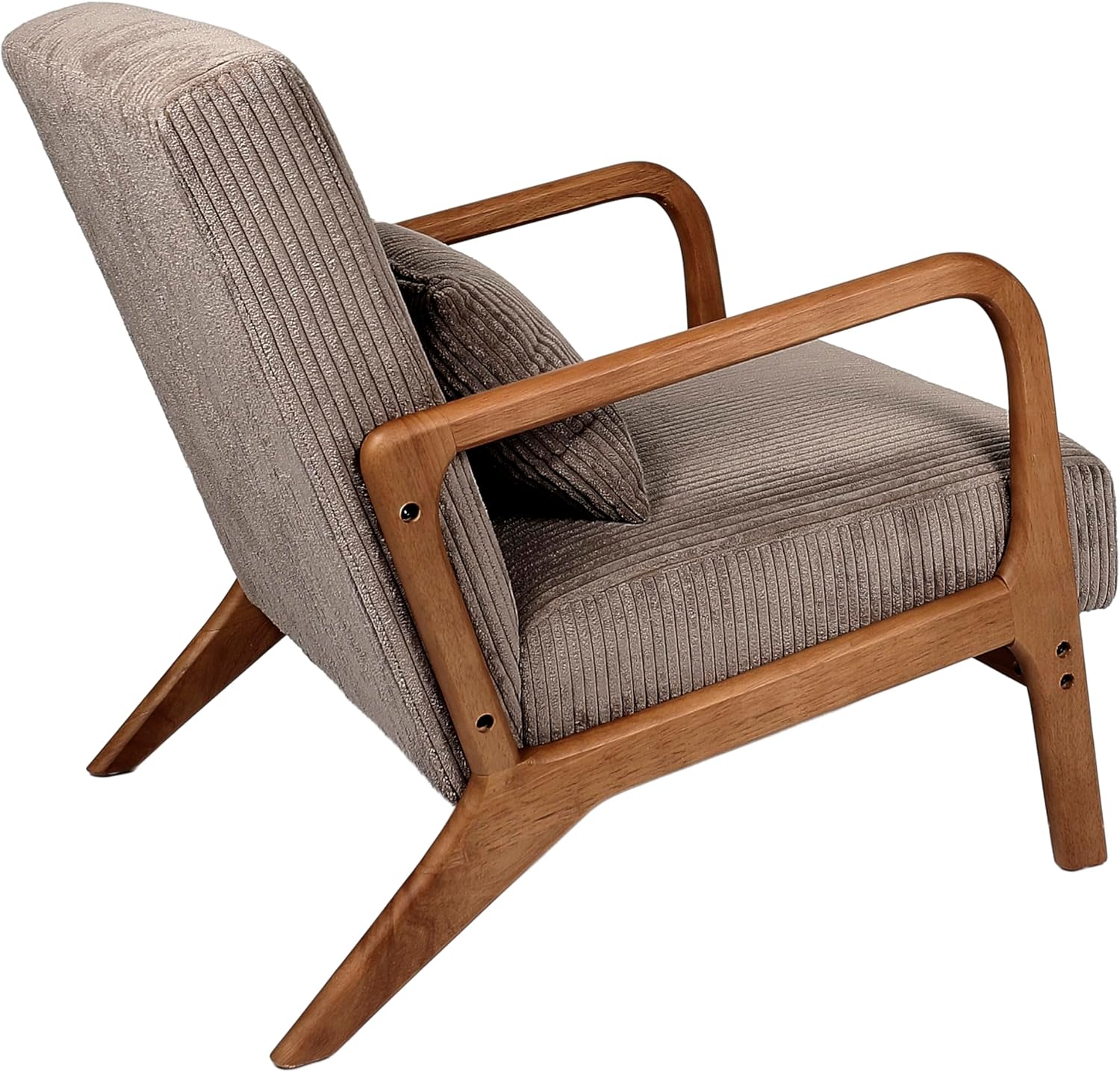 HOME DECO FACTORY, HD0348, Fauteuil Salon Cotele Scott Taupe, Softness, Mobilier, Assise, canapé et Fauteuil, 64,5x75x83,5 cm, Hauteur Assise 43 cm, Taupe – Image 7