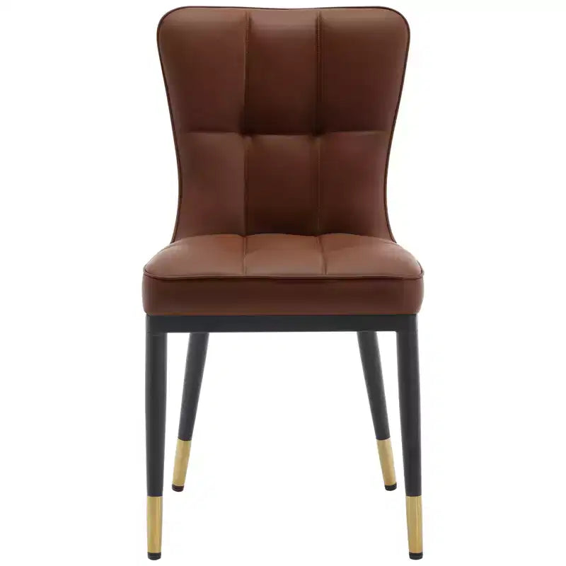 Bekrvio Dining Room Chairs Set of 6, Modern Upholstered Faux Leather Seat with High Back, Metal Legs, Armless Kitchen Chairs for Living Dinning Room – Image 37