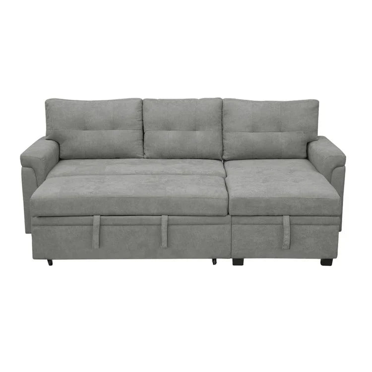 Convertible Reversible Sectional Sofa with Pull-Out Sleeper Bed, Hidden Storage Chaise, and Durable Legs – Image 26