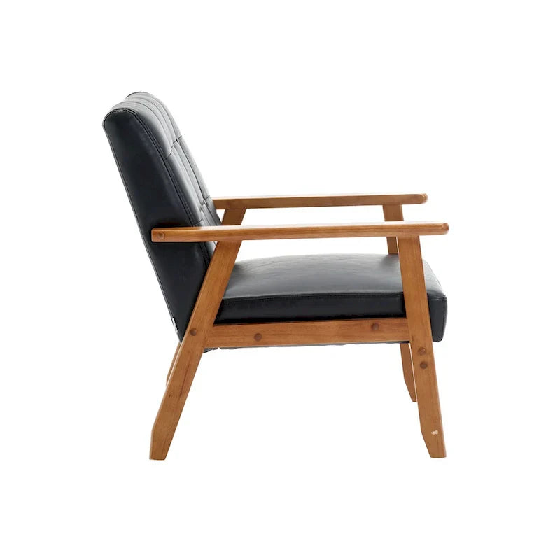 Mid Century Modern Accent Chairs Set of 2 with Side Table – Image 32