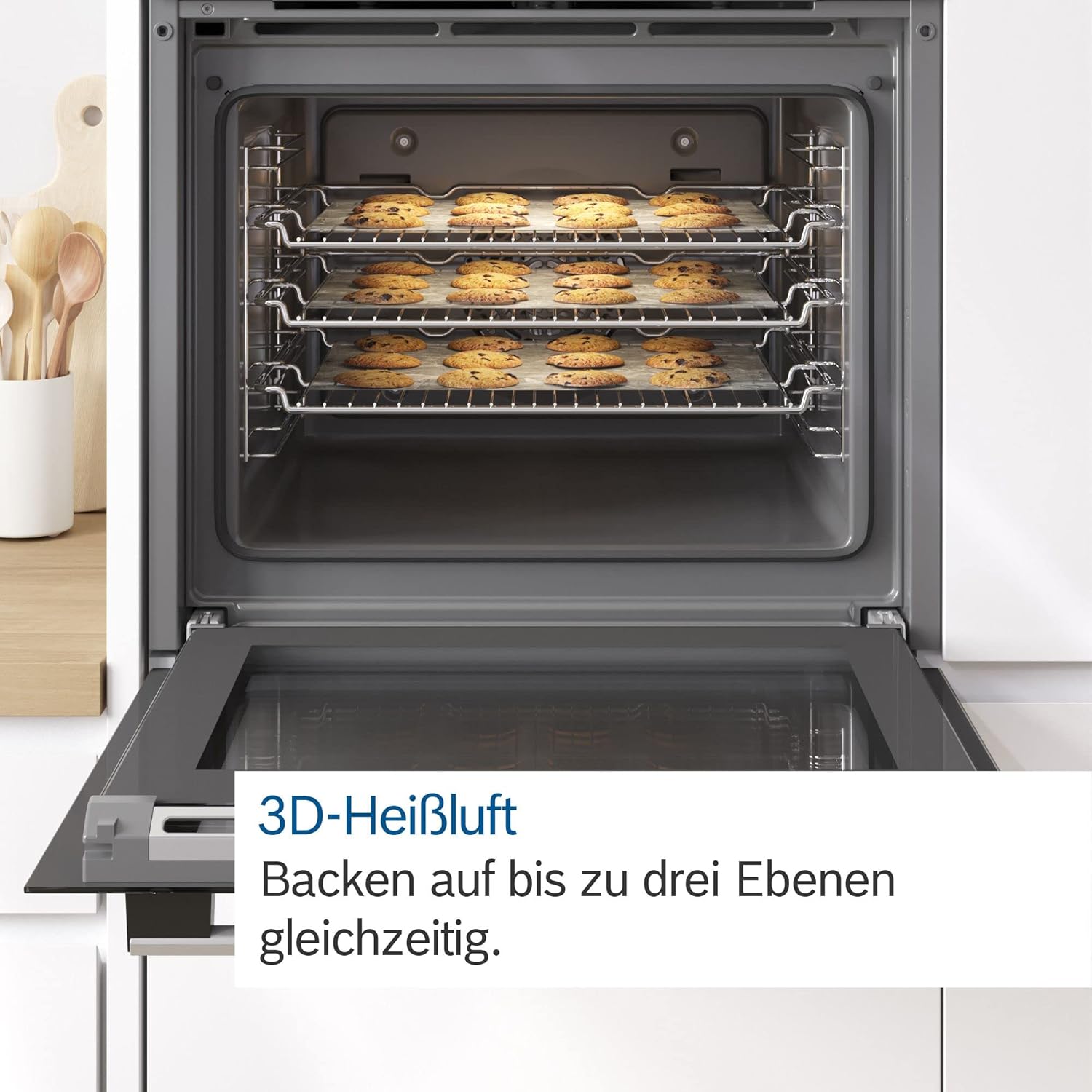 Bosch HBG5780S0 - Série 6, Four encastrable - Multi-fonctions - Pyrolyse - Grande capacité de 71 L - 3600 W - Inox – Image 5