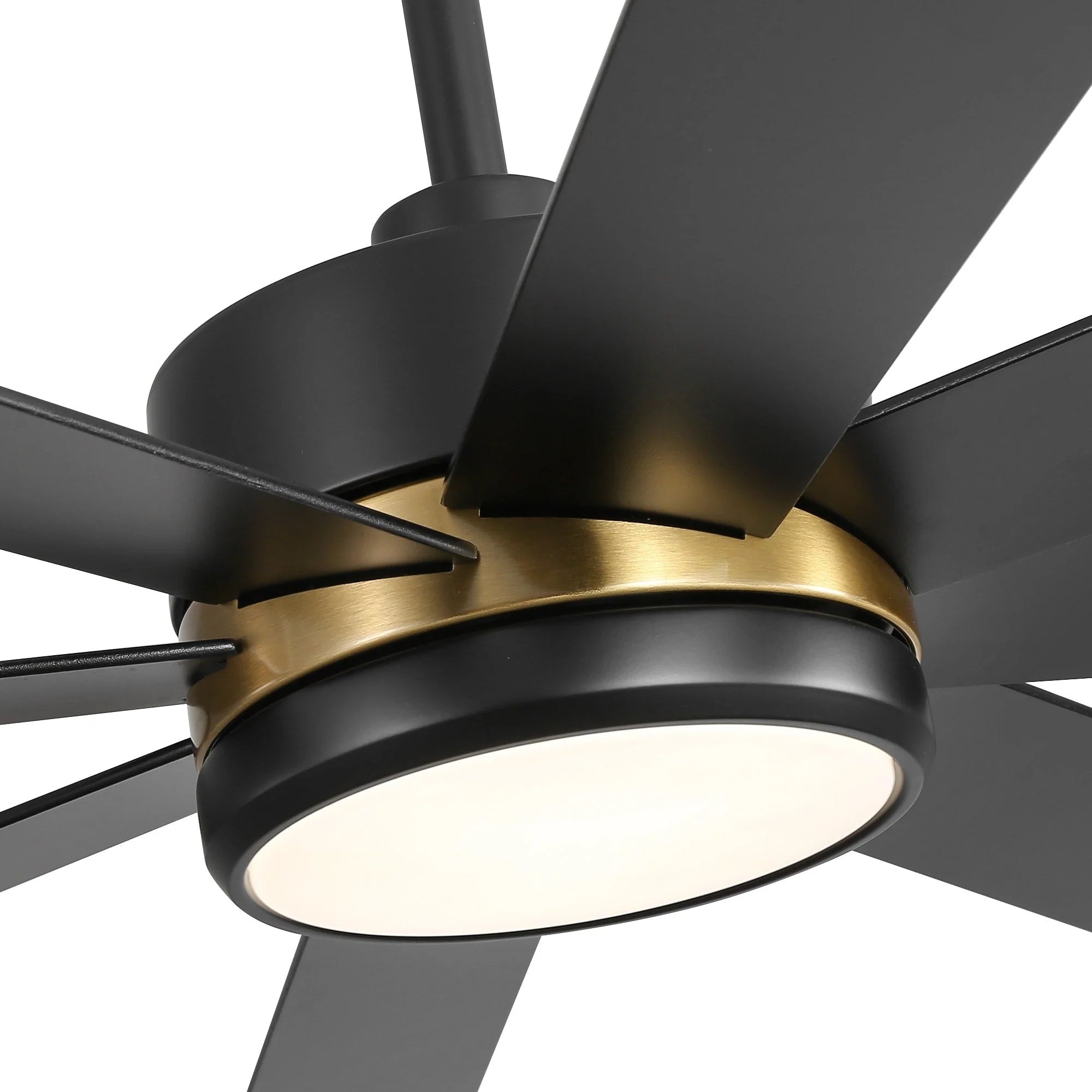 65 Inch 8-Blade Black LED Ceiling Fan with Light and Remote – Image 75