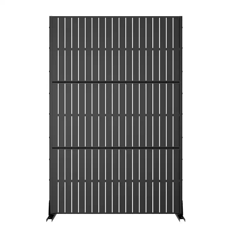 72 inch Room Divider Rectangle Privacy Screen with Galvanized Frame Garden Fence Patio Black – Image 4