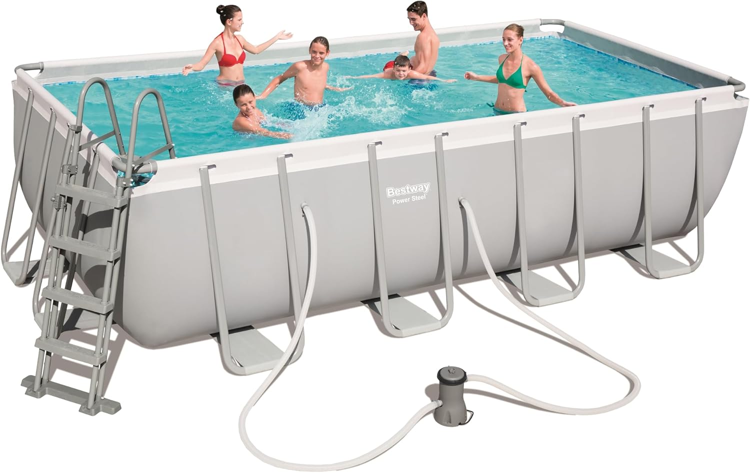 Piscine C/châssis Bestway 56670 Power Steel 488 x 244 x 122h
