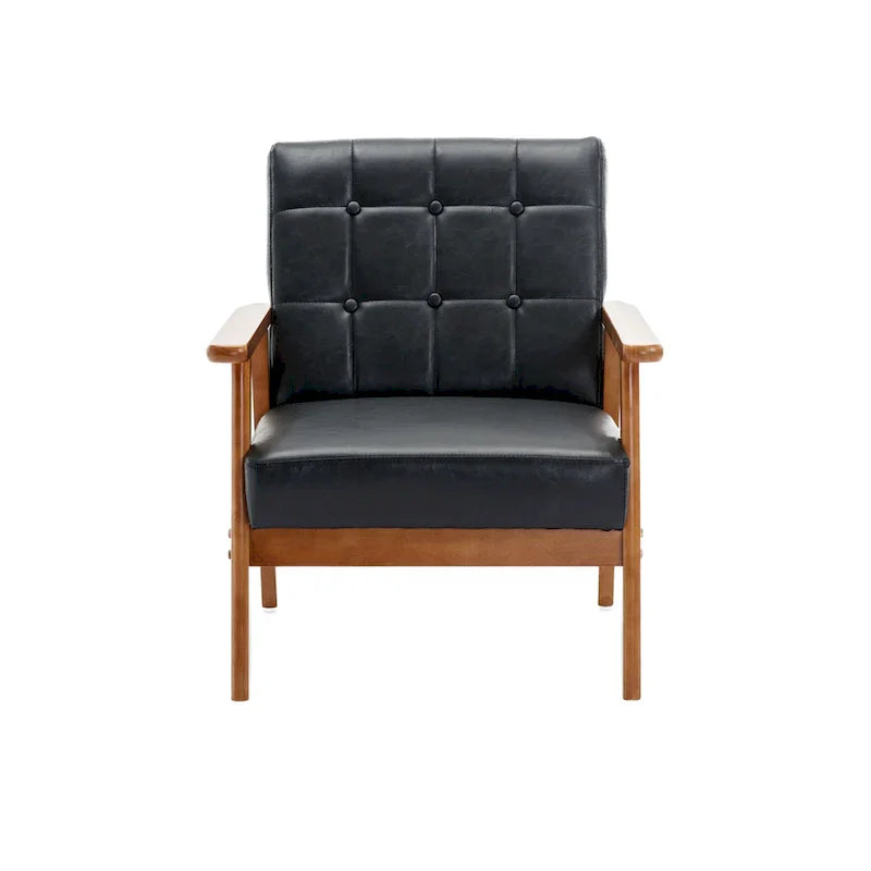 Mid Century Modern Accent Chairs Set of 2 with Side Table – Image 31